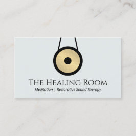 Sound Bath Therapy Gong Logo Visitenkarte