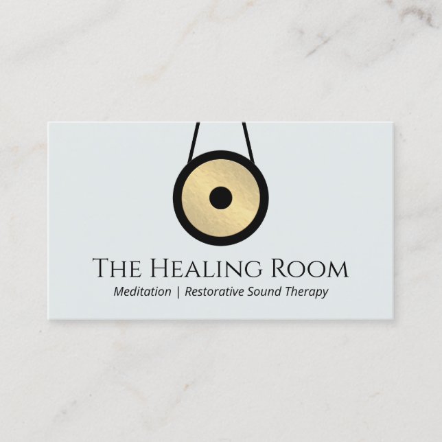 Sound Bath Therapy Gong Logo Visitenkarte (Vorderseite)