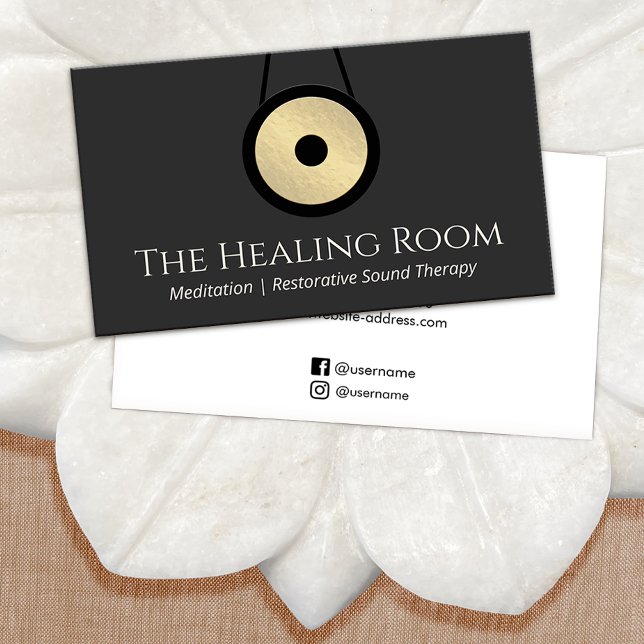 Sound Bath Therapy Gong Visitenkarte (Von Creator hochgeladen)