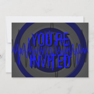 Sound Blue Dark 'You're Invited' Einladung
