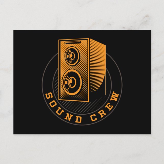 SOUND CREW LAUTSPRECHER Audio Specialist Audio Postkarte (Vorderseite)