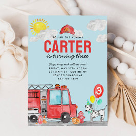 Sound der Feuerwehr zum Geburtstag Einladung