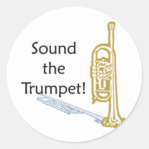 Sound der Trumpet Runder Aufkleber