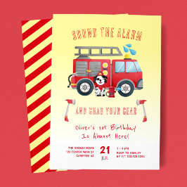 Sound des Alarm-Firerucks 1. Geburtstag Einladung
