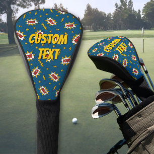 Sound Effect-Muster des Comic anzeigen Golf Headcover