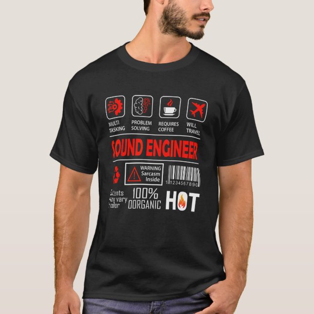Sound Engineer Allrounder Fun Music Party T-Shirt (Vorderseite)