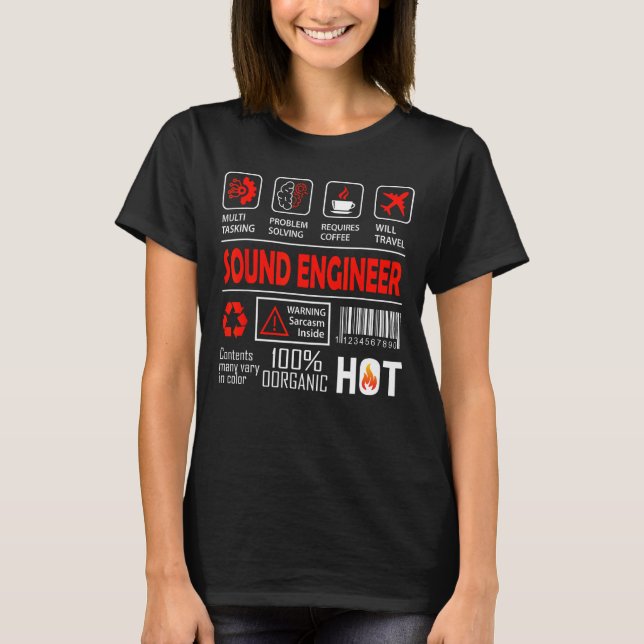 Sound Engineer Allrounder Fun Music Party T-Shirt (Vorderseite)
