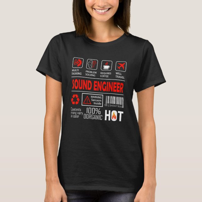 Sound Engineer Allrounder Fun Music Party T-Shirt (Vorderseite)