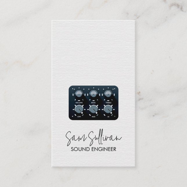 Sound Engineer Audio Engineering Visitenkarte (Vorderseite)