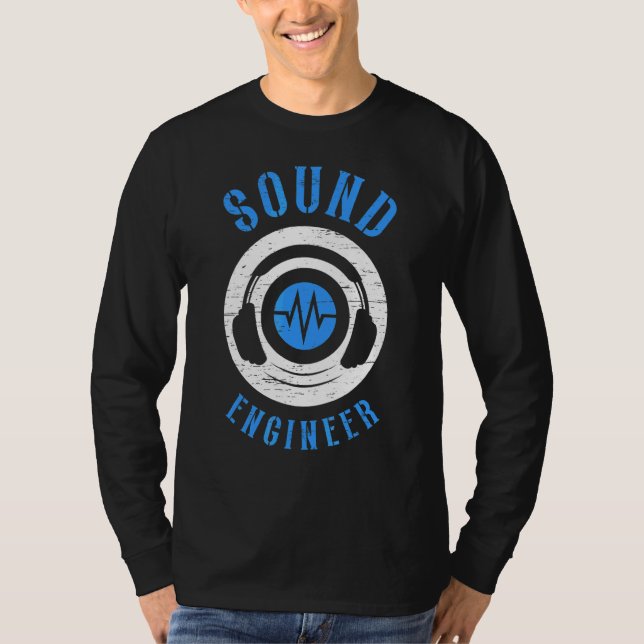 Sound Engineer Audio Song Music Tech Typ T-Shirt (Vorderseite)