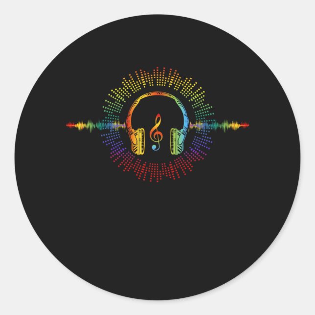 Sound Engineer Audio Wave Audio Engineer Music Runder Aufkleber (Vorderseite)