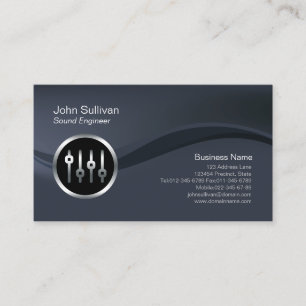 Sound Engineer Business Card für Chrome Volume Sli Visitenkarte