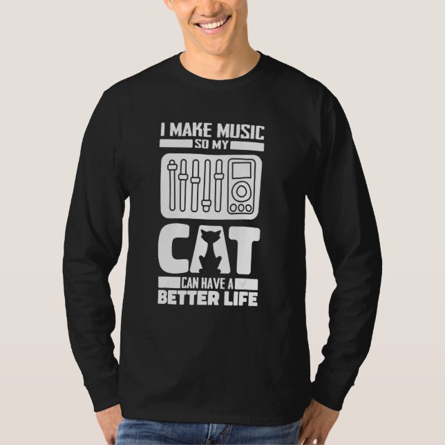 Sound Engineer Cat Producer - Studio Audio Enginee T-Shirt (Vorderseite)