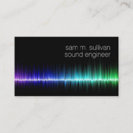 Sound Engineer Colorful Sound Wave Musiker Visitenkarte