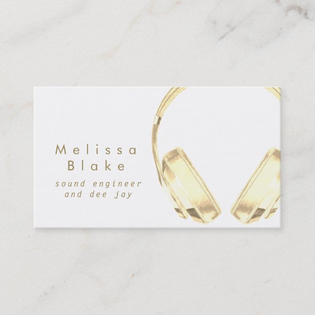 Sound Engineer de Jay Imitats Gold Visitenkarte (Vorderseite)