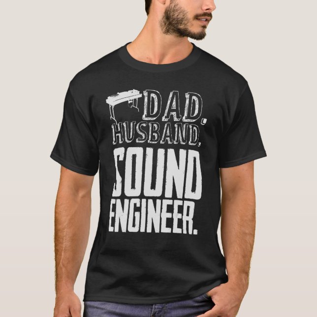 Sound Engineer Vater Soundboard Engineering Audiop T-Shirt (Vorderseite)