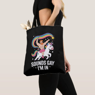 Sound Gay ich bin in Man trage Rock Unicorn LGBTQ
