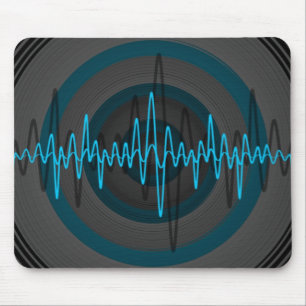 Sound Light Blue Dark Mousepad