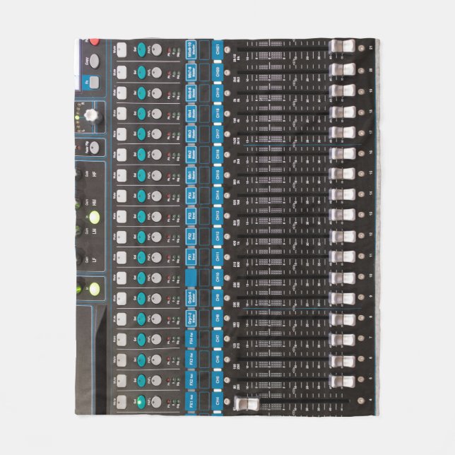 Sound Mixer Kontrolle, Veranstaltungshalle. Fleecedecke (Vorderseite)