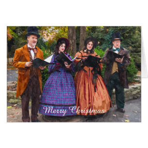 Sound of Carolers Weihnachtskarte
