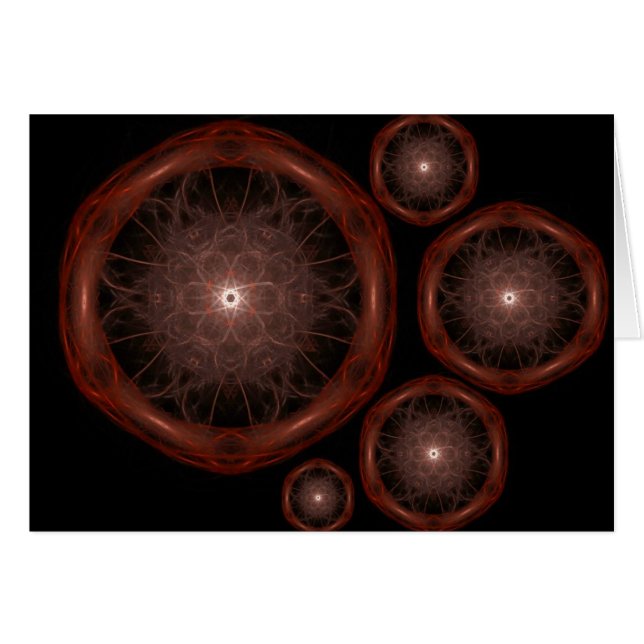 Sound Patterns Fraktal Art Card (Vorderseite (Horizontal))