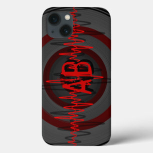 Sound Red Dark Monogram iPhone Case