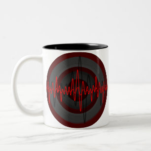 Sound Red Dark Round Tasse