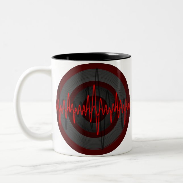 Sound Red Dark Round Tasse (Links)