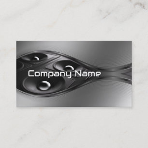 Sound Systems Gray Metal Gradient Business Card Visitenkarte