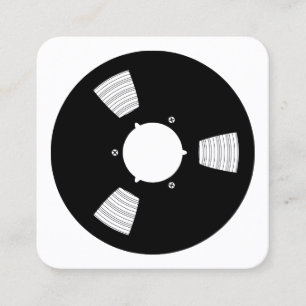 Sound Tape Spool 02 Quadratische Visitenkarte