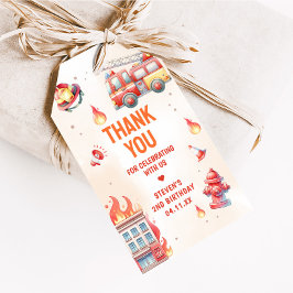 Sound the Alarm Fire Truck Baby Shower Favor Tags Geschenkanhänger