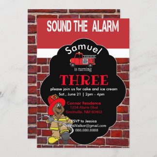 Sound the Alarm - Fireman Einladung