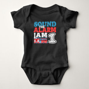 Sound The Alarm Ich bin 1. Geburtstag Feuerwehrman Baby Strampler