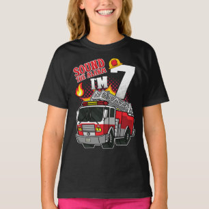 Sound The Alarm Ich bin 7 Feuerwehrmädchen T-Shirt