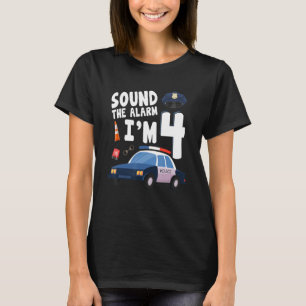 Sound The Alarm ist mein 4. Geburtstag 4 Jahre alt T-Shirt