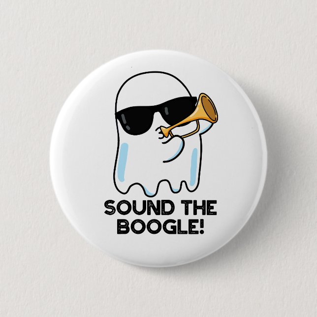 Sound The Boogle Funny Ghost Bugle Puff Button (Vorderseite)