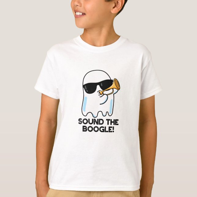 Sound The Boogle Funny Ghost Bugle Puff T-Shirt (Vorderseite)