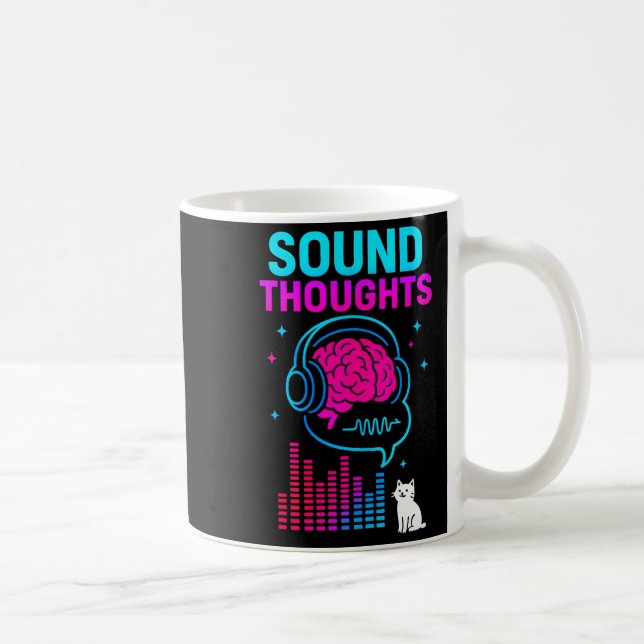 Sound Thoughts Stoic Philosophy Minimalist Slogan  Kaffeetasse (Rechts)