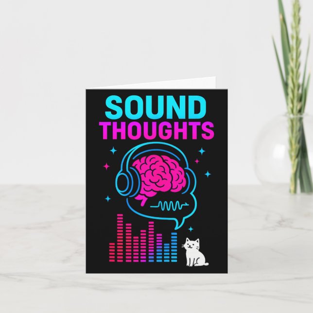Sound Thoughts Stoic Philosophy Minimalist Slogan  Karte (Vorderseite)