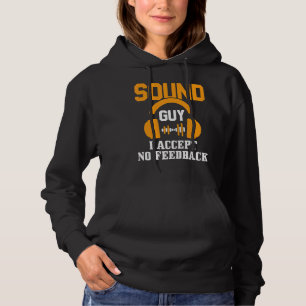 Sound Typ Ich akzeptiere keinen Feedback-Audio-Eng Hoodie