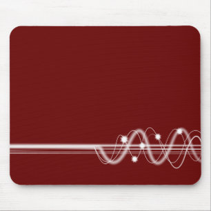 Sound Wave - Dark Maroon Mousepad