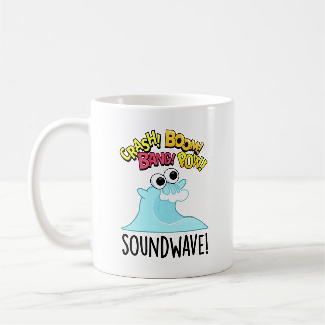 Sound Wave Funny Ocean Pub Kaffeetasse (Links)