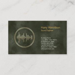 Sound Wave Icon Sound Engineer Business Card Visitenkarte