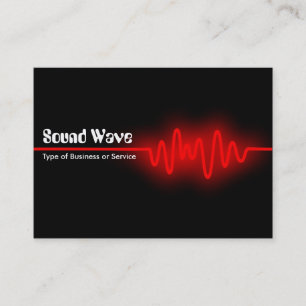 Sound Wave - Rot und Schwarz Visitenkarte