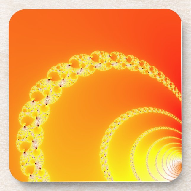 Sound Waves Fraktal Art Untersetzer (Vorderseite)