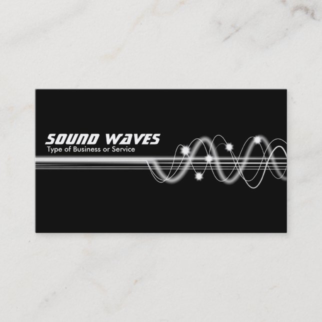 Sound Waves II - Black Visitenkarte (Vorderseite)