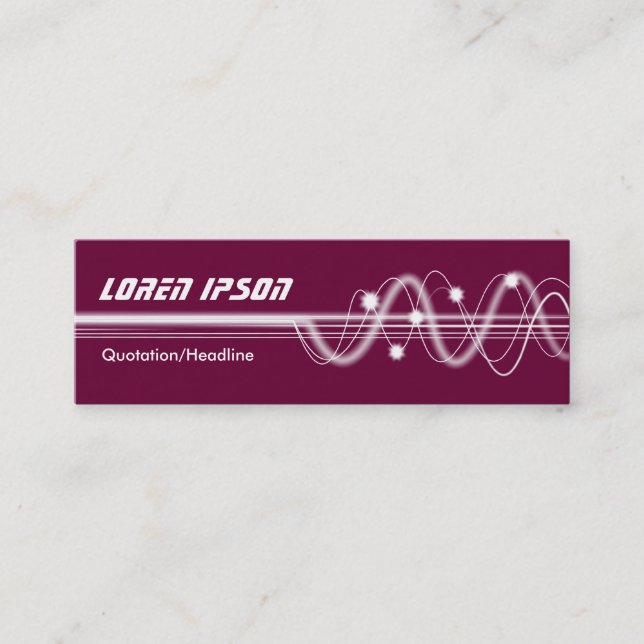 Sound Waves II - Deep Crimson Mini Visitenkarte (Vorderseite)