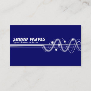 Sound Waves II - Dunkelblau Visitenkarte