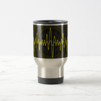 Sound Yellow Dark Reise Pendlerin Tasse