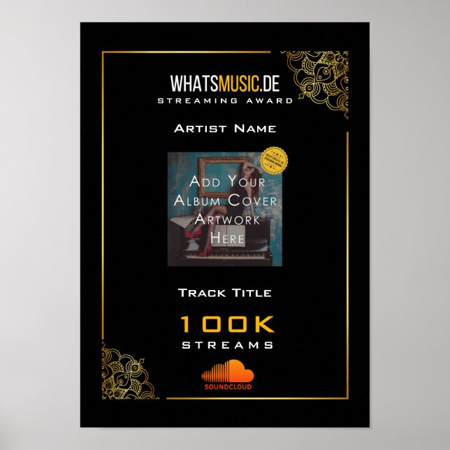 SoundCloud Music Streaming Award Poster (Vorne)